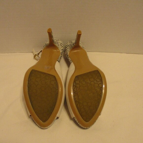 Calvin Klein Ginny Woman Size 7 Gray White Black Business High Heel Shoes - Picture 11 of 13